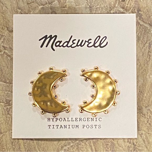 Madewell Celestial Dotted Moon Statement Stud
Earrings NWT - Picture 8 of 10